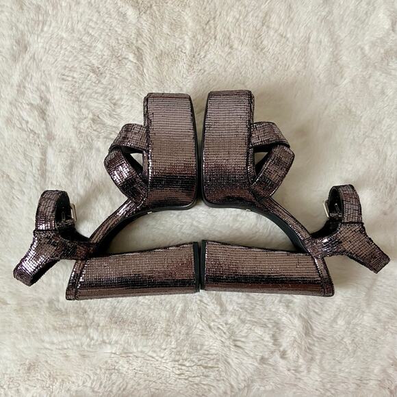 Topshop Silver Platform Heels - Picture 7 of 8